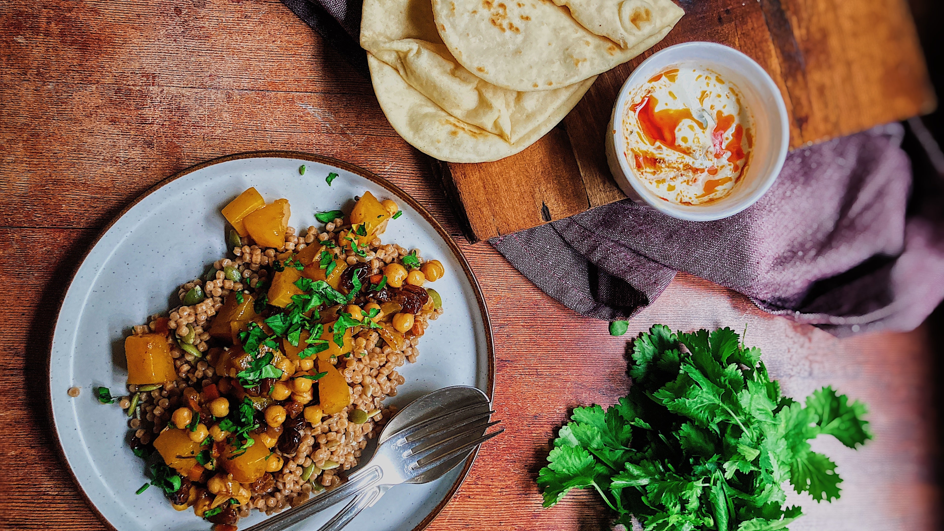 Butternut Squash and Giant Couscous Tagine