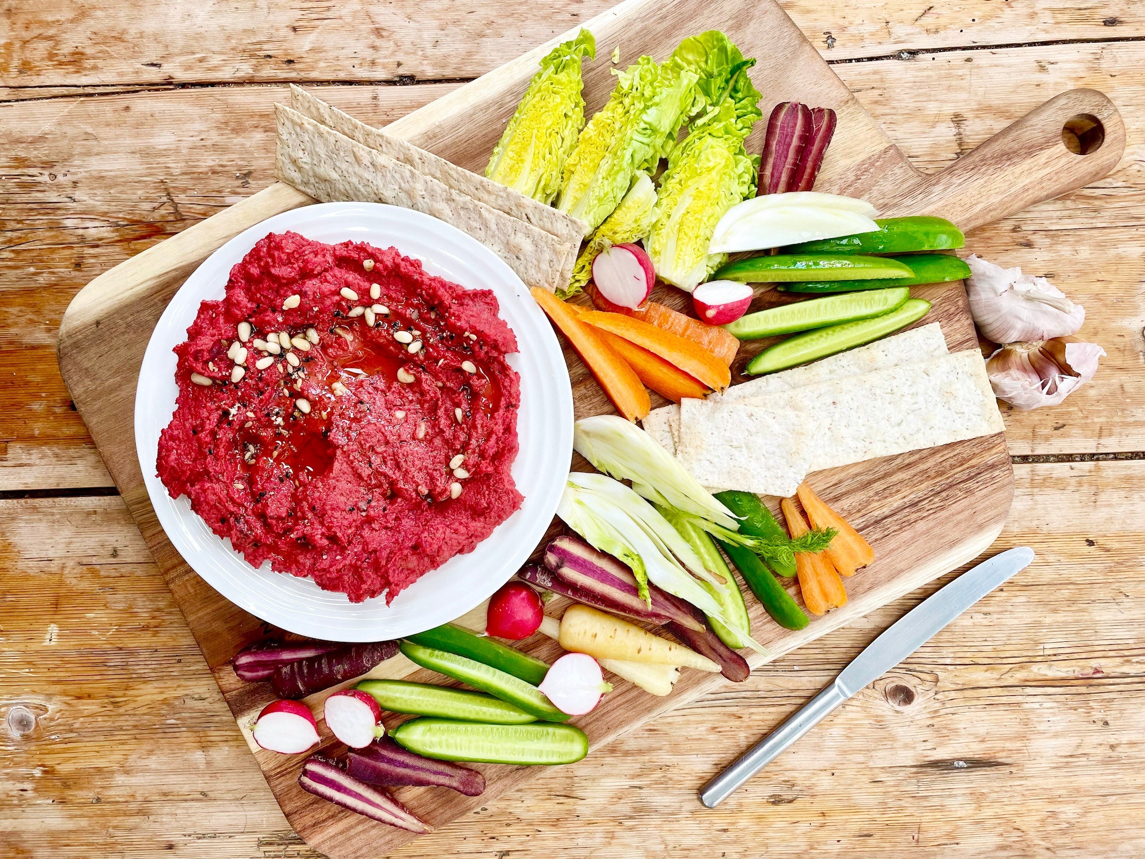 Vegan Roast Beetroot and Carrot Hummus