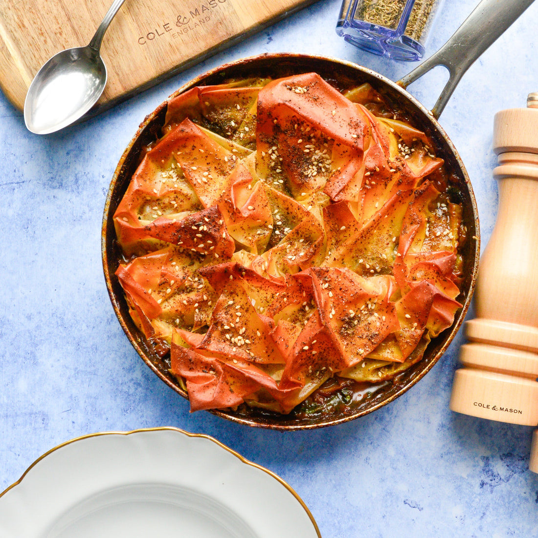 Spiced Chicken Filo Pastry Pie