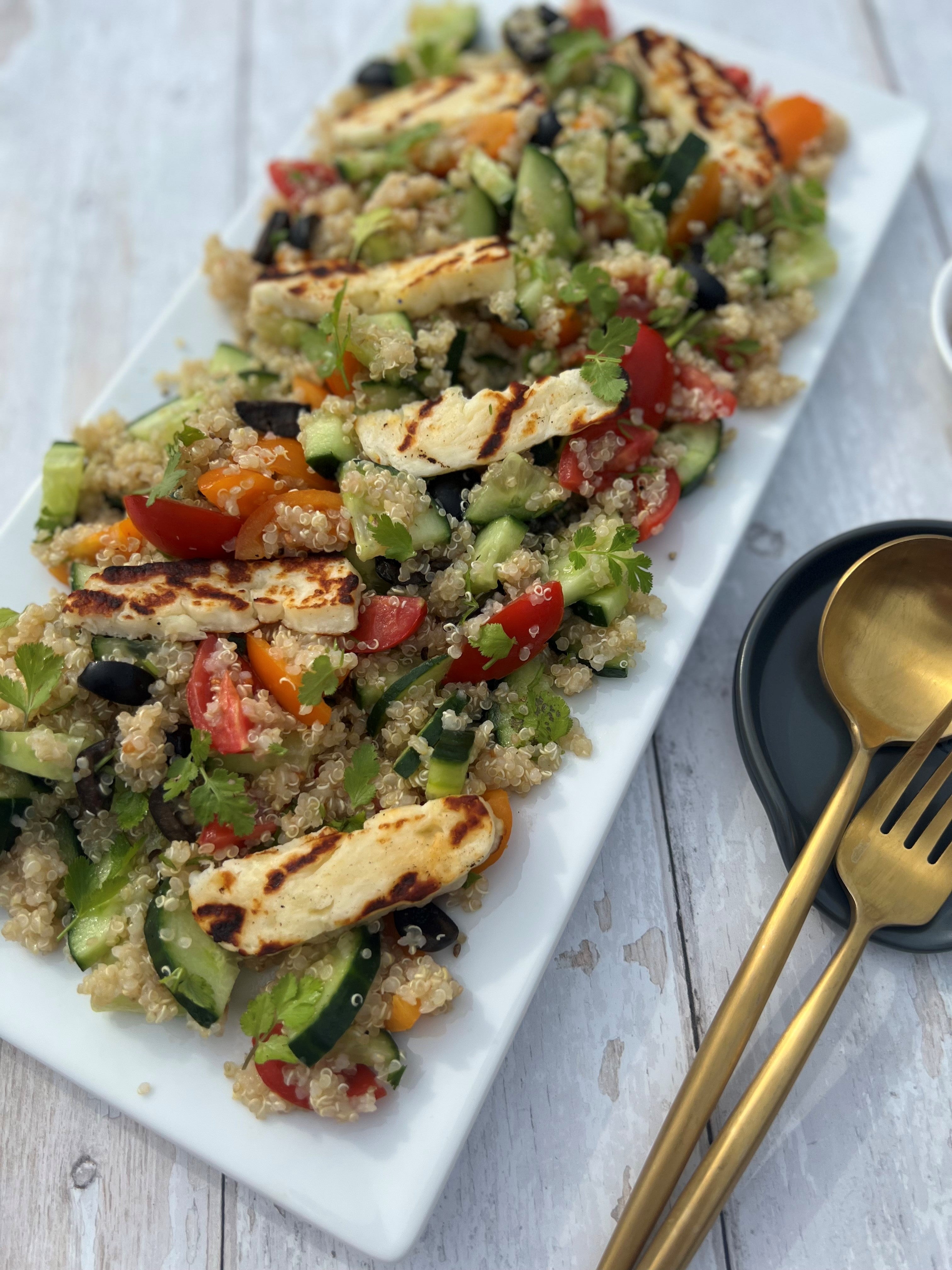 Jubilee Celebration Gluten Free Quinoa & Halloumi Salad