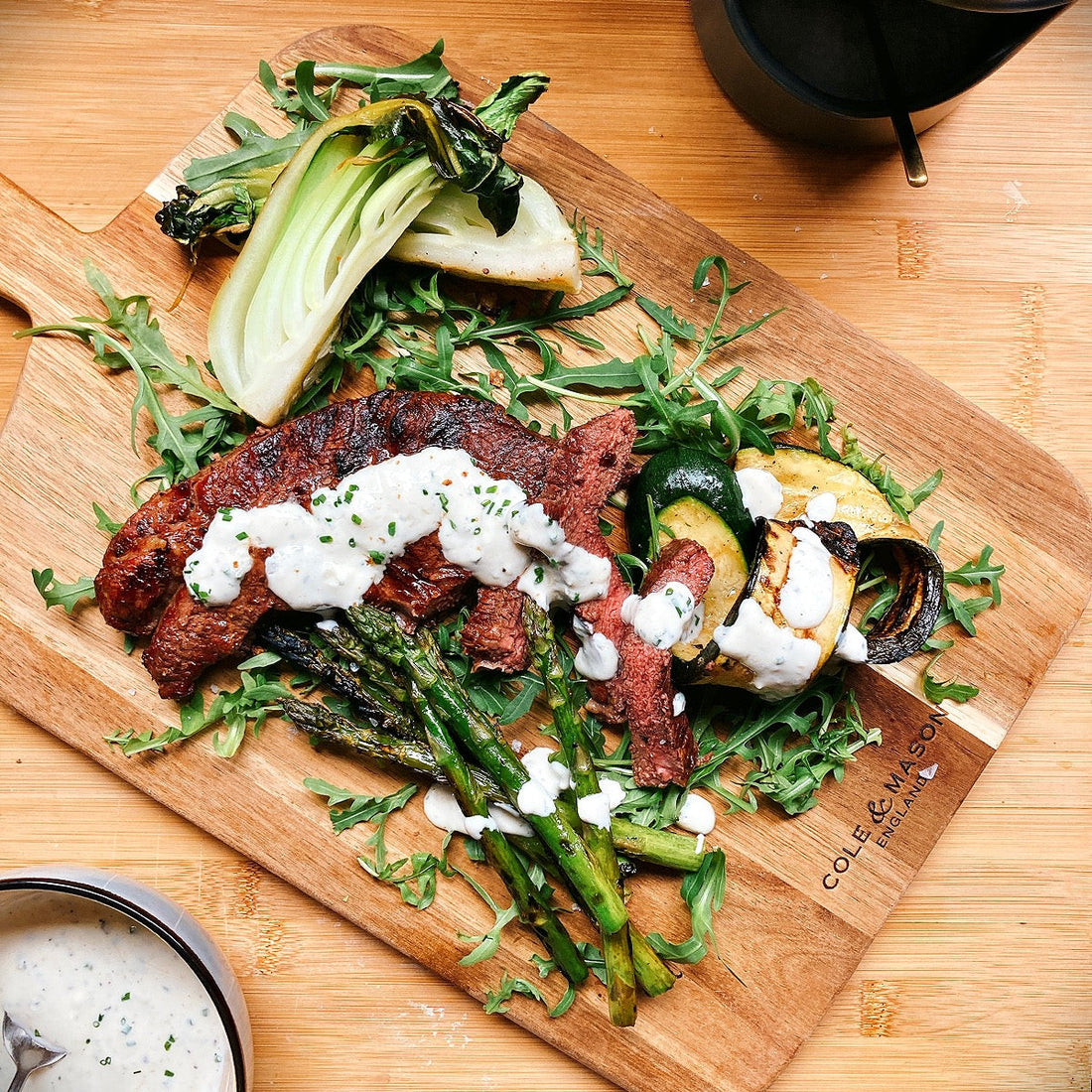 BBQ Chuck Steak and Spring Vegetables