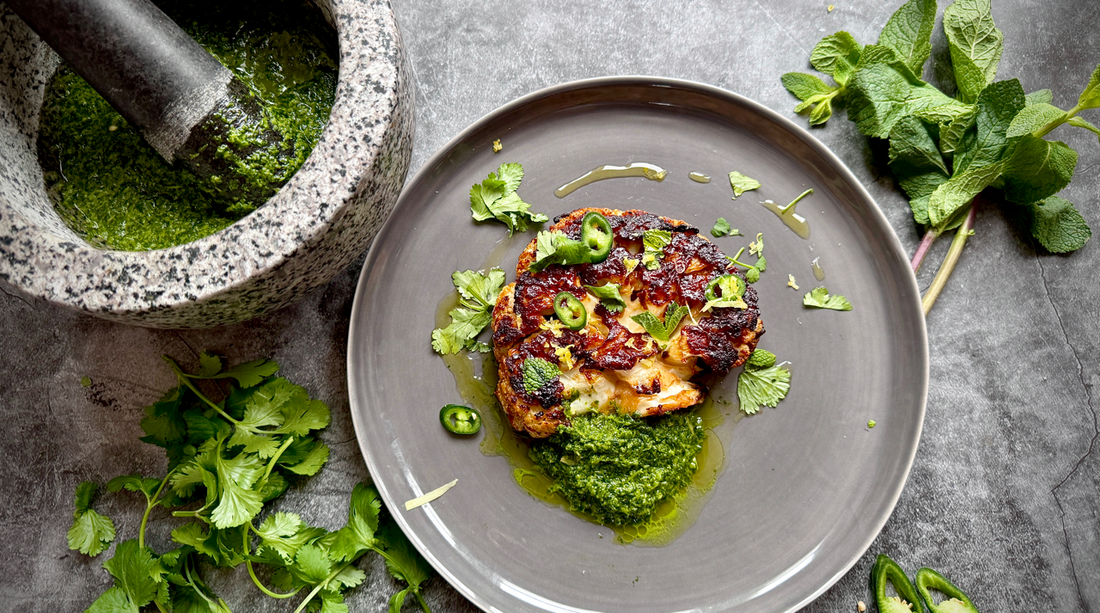Vegetarian Miso Glazed Cauliflower Steak