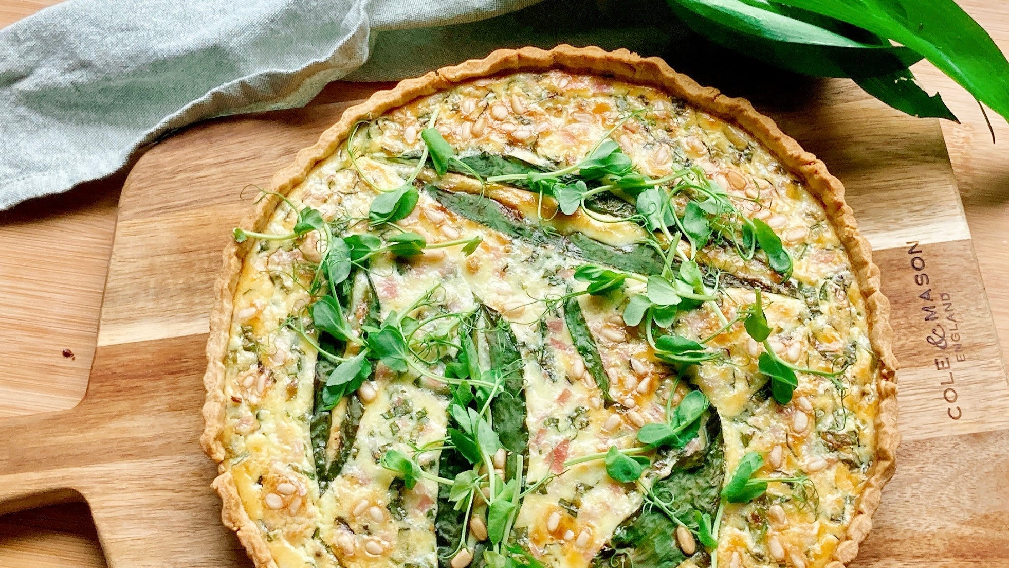 Foraged Wild Garlic Quiche
