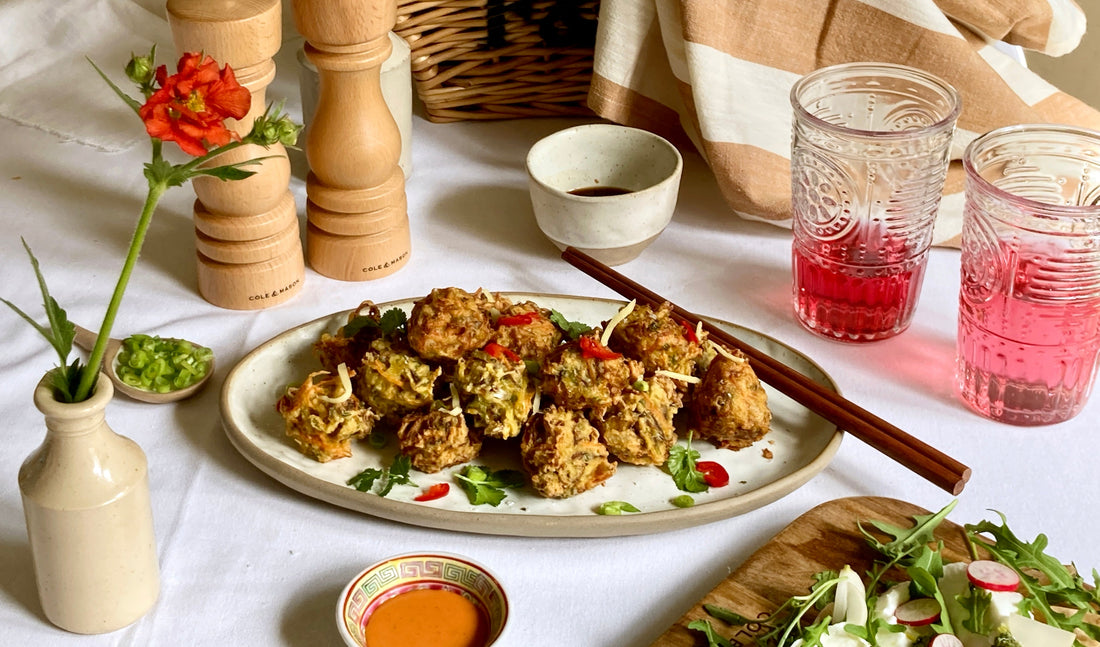 Asian Inspired Carrot Fritters
