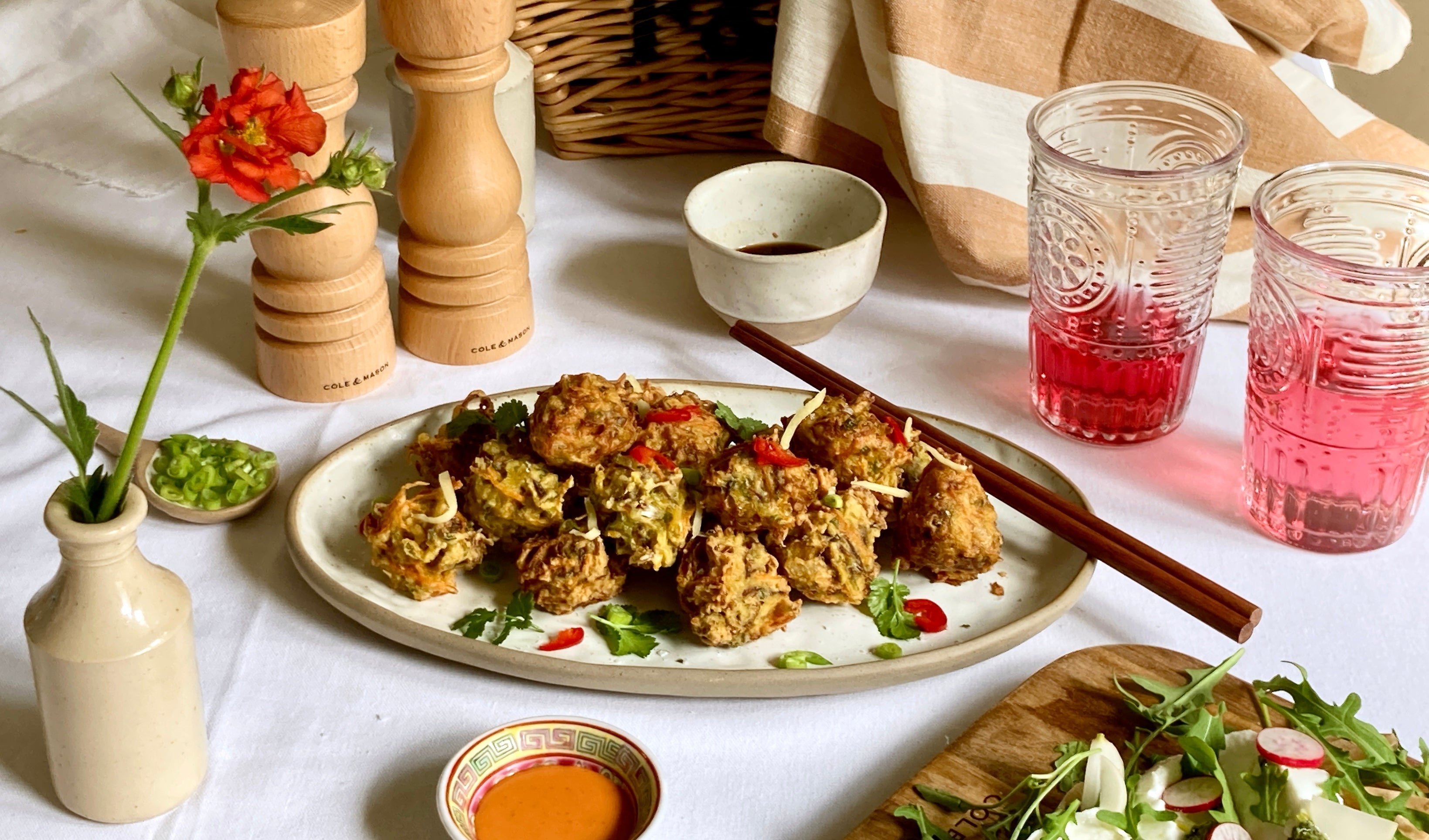 Asian Inspired Carrot Fritters