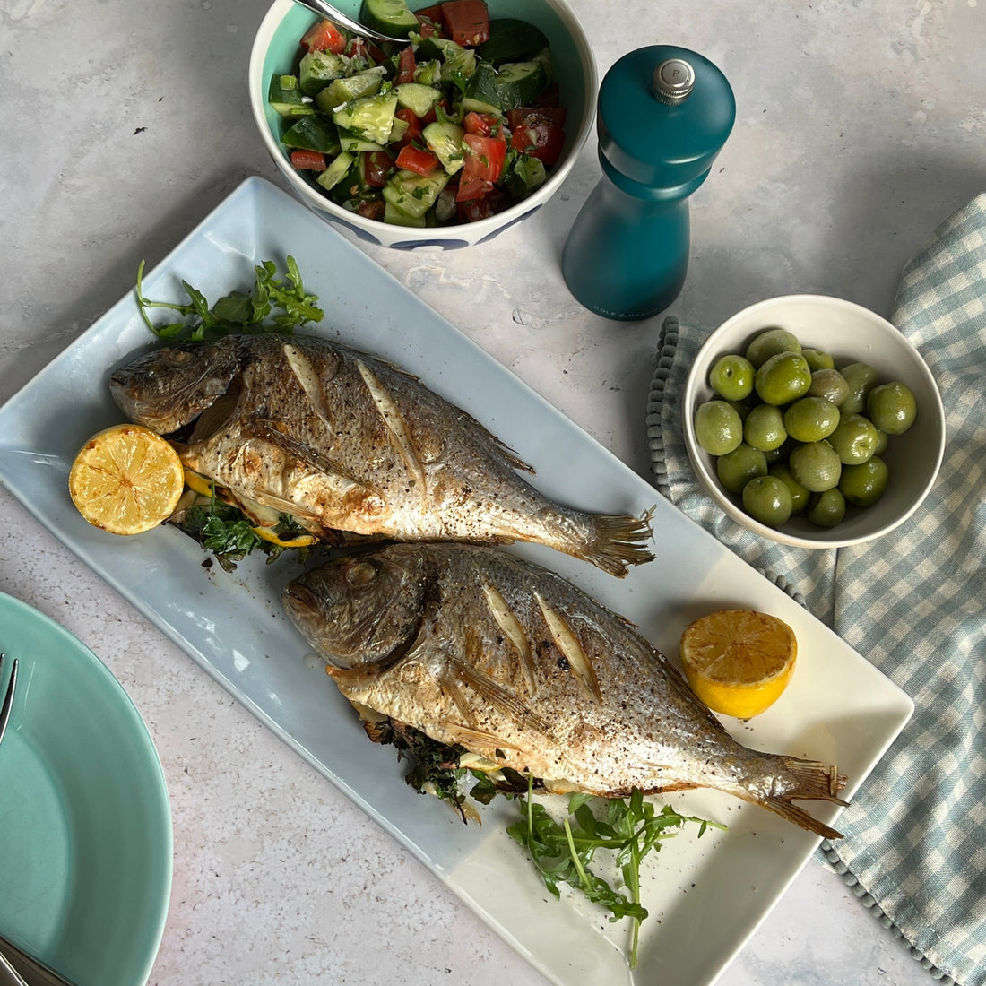 Roast Sea Bream with Lemon & Herbs