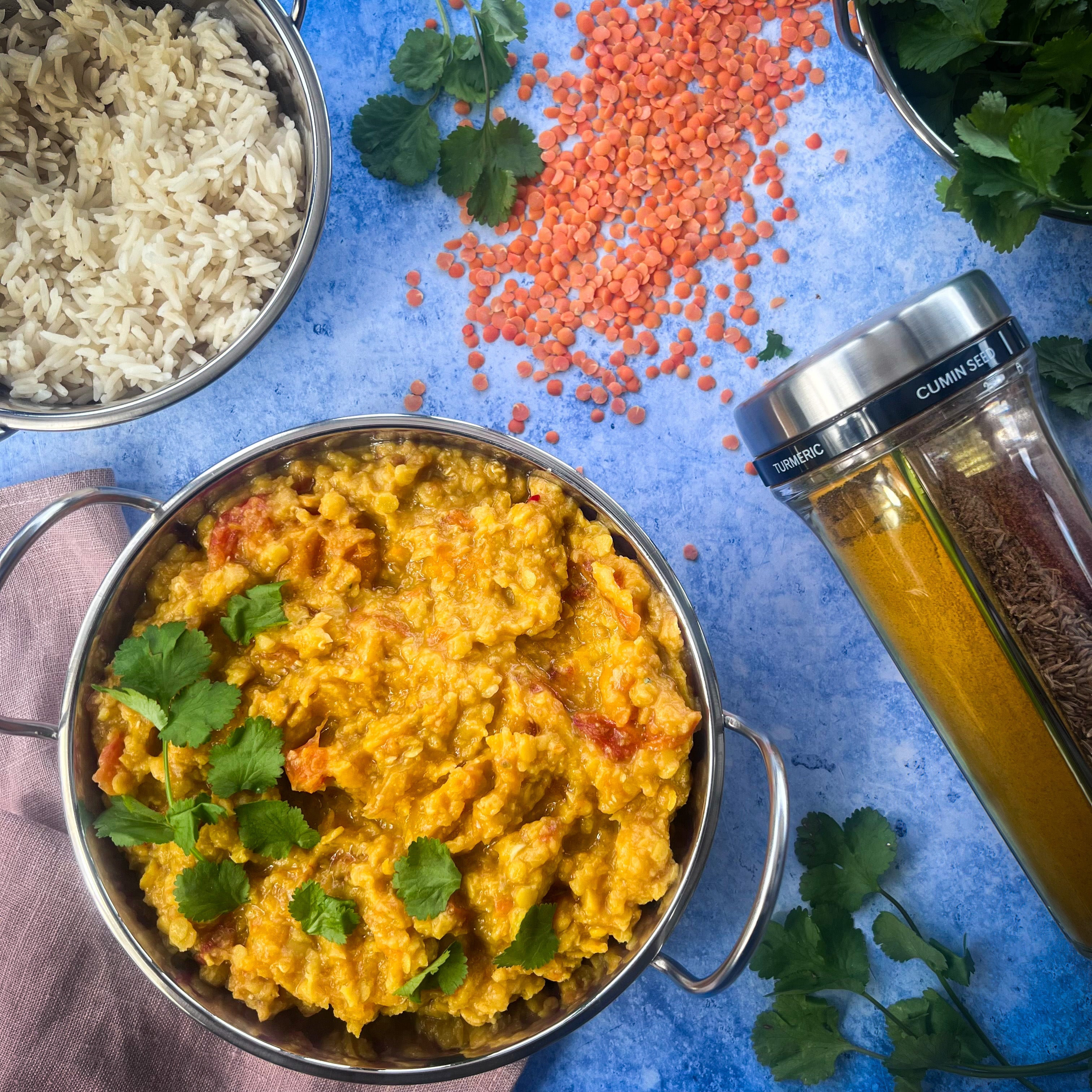 Vegan Slow Cooker Red Lentil Dhal