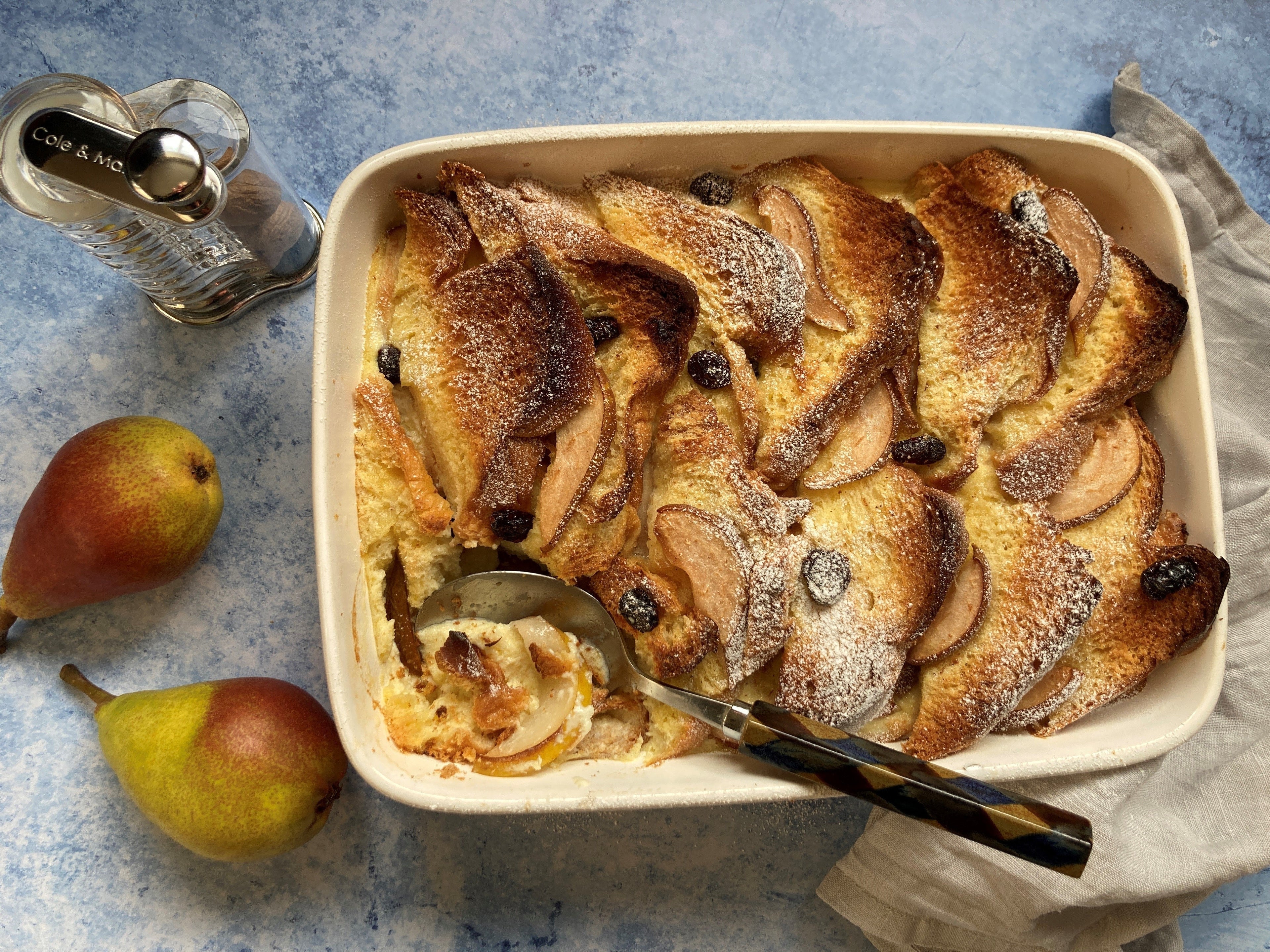 Pear & Brioche Bread & Butter Pudding