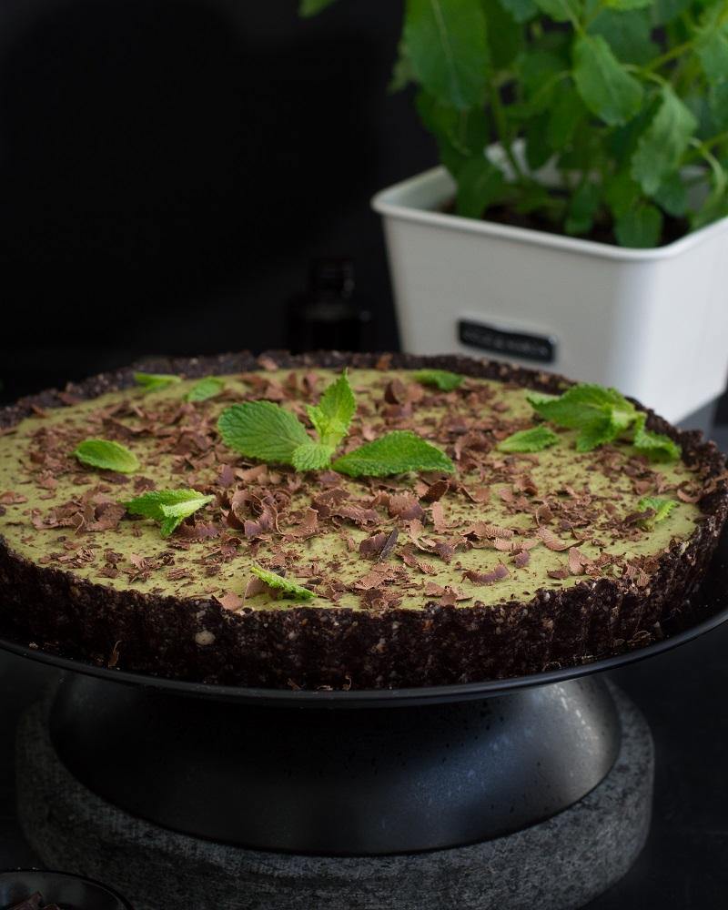 Vegan Gluten Free Mint Chocolate Chip Tart Cole & Mason UK