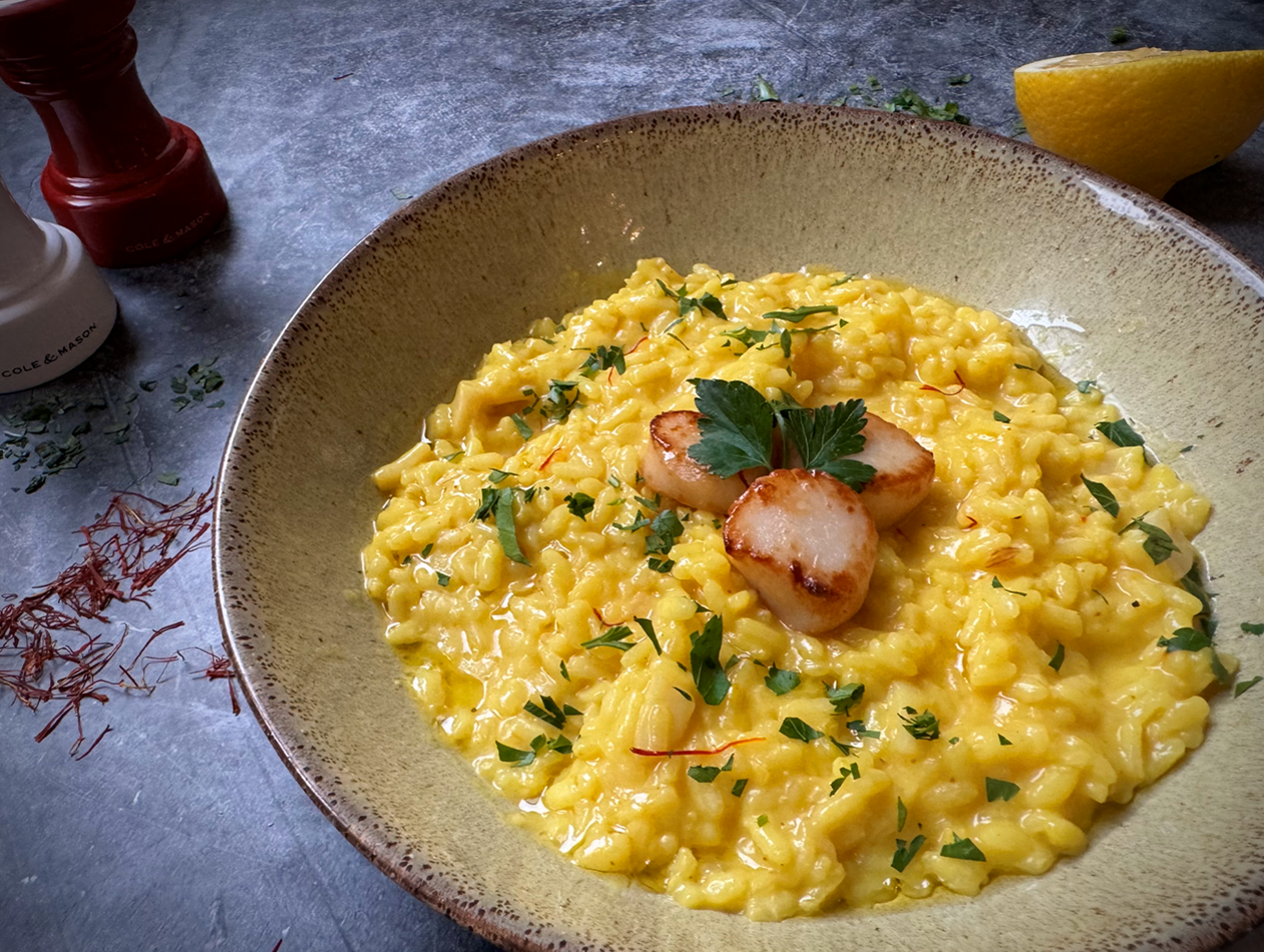 Saffron and Scallop Risotto
