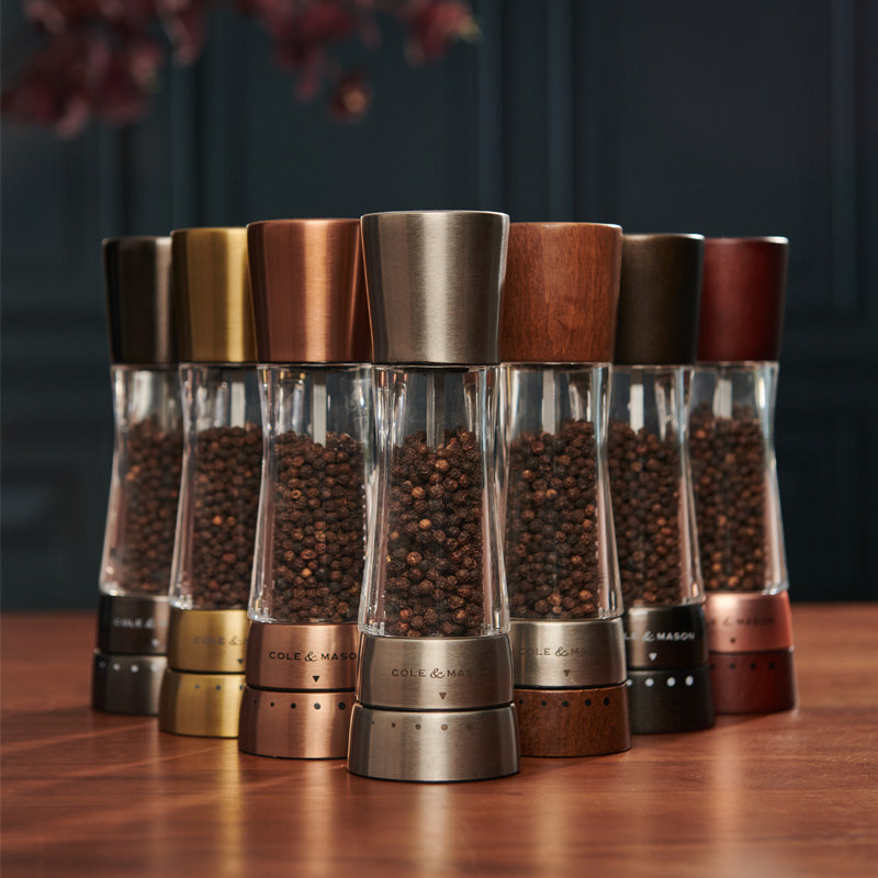 Derwent Chestnut Rose Gold ペッパーミルセット Cole & Mason Derwent Chestnut Rose Gold Salt & Pepper Mills