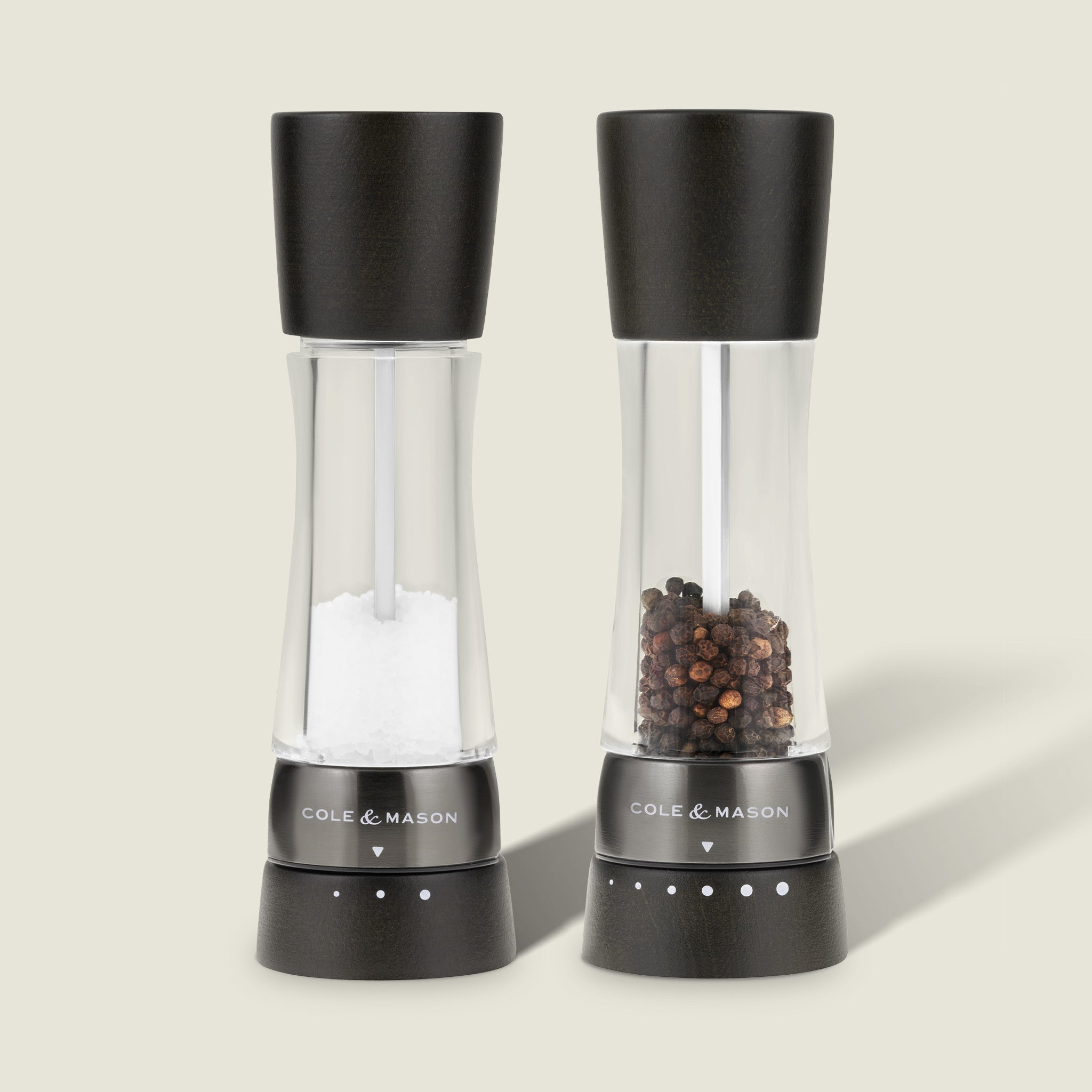 Cole & Mason Derwent Chestnut Rose Gold Salt & Pepper Mills